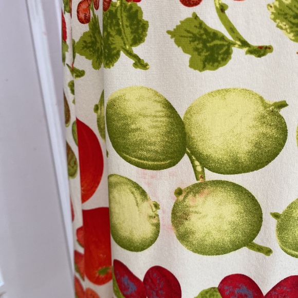 Vintage 90s Y2K πππππRARE Betsey Johnson White Silk Fruit Dress, Size 6 - Picture 8 of 16